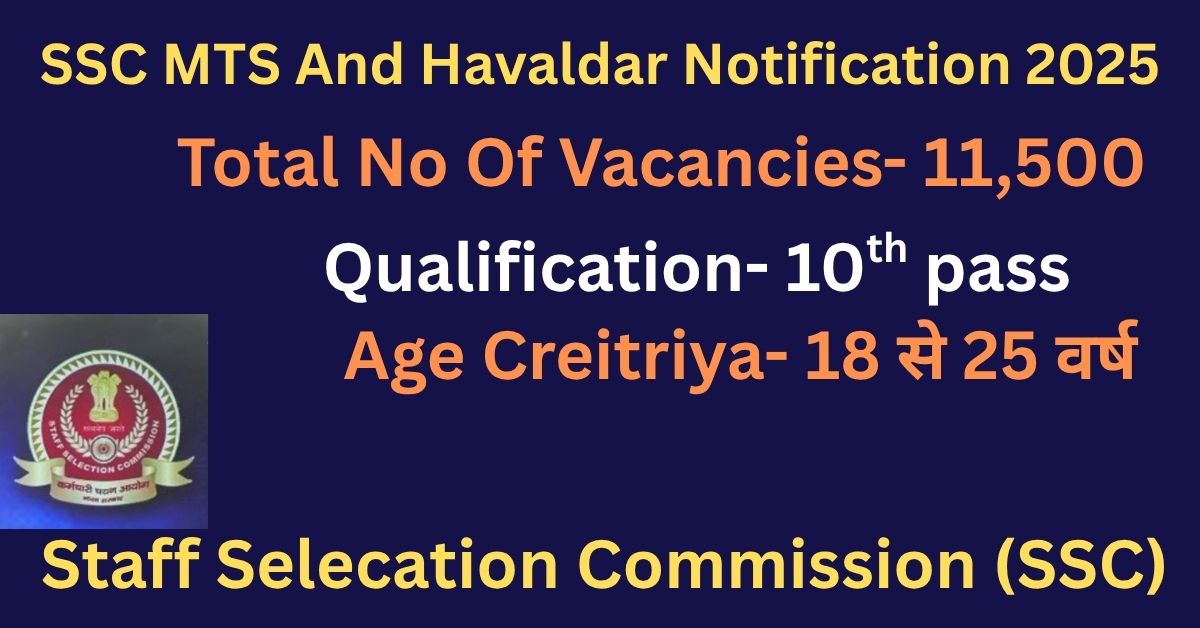 ssc mts and havaldar notification 2025