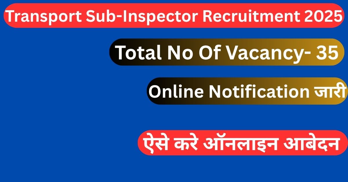 transport sub inspector recruitment 2025
