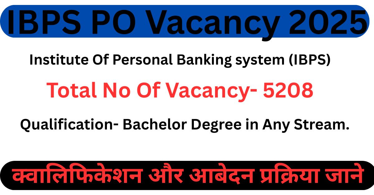 ibps po vacancy 2025