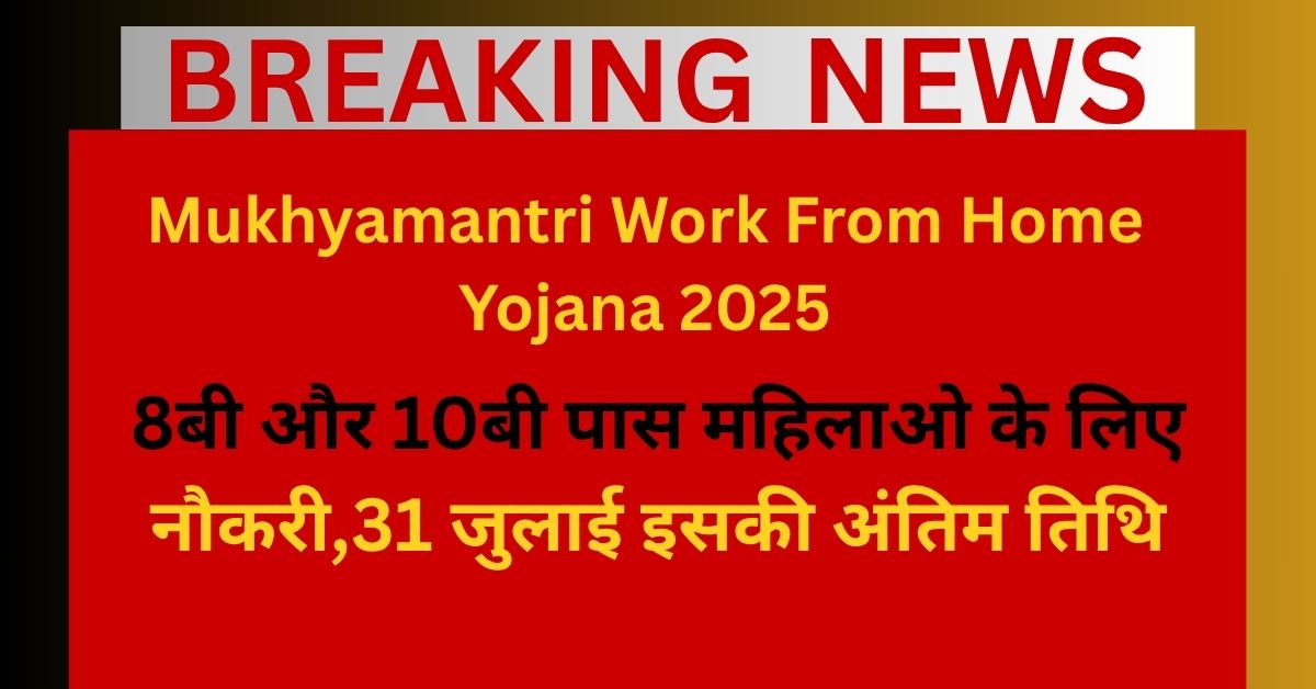 Mukhyamantri Work From Home Yojana 2025